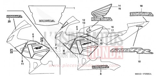 RAYURE (1) CBR600RR3 de 2003